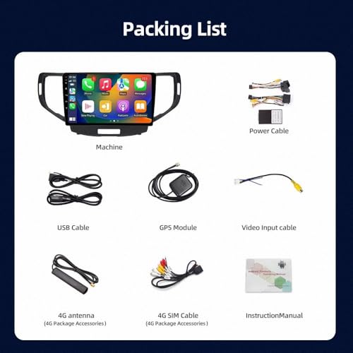 Radio coche Bluetooth con Carplay para Honda Accord 8 2008-2012 y Mirror Link HD 7