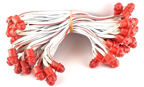 Image of SME 1 pics 12 Volt DC 6 Meter Long 50 Led Copper Wire Chain Light (Red)
