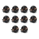 Titwaye 10 PCS T10 194 Bulb Socket, Twist Lock LED Dash Light Sockets, Wedge Lamp Bases for License Plate Reading, Universal Bulb Accessory for Cars (Black)