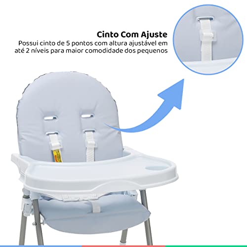 Galzerano, Cadeira de Bebê para Alimentação até 23 Kg Alta Nick Azul