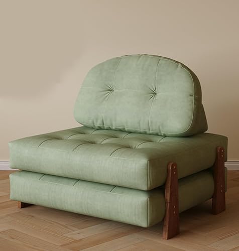 Image of WLYPE Tofu Block Modular Sofa Combination Folding Dual-Purpose Fabric Nordic Living Room Small Apartment Single Casual Lazy Sofa(Color:Green), 20240526