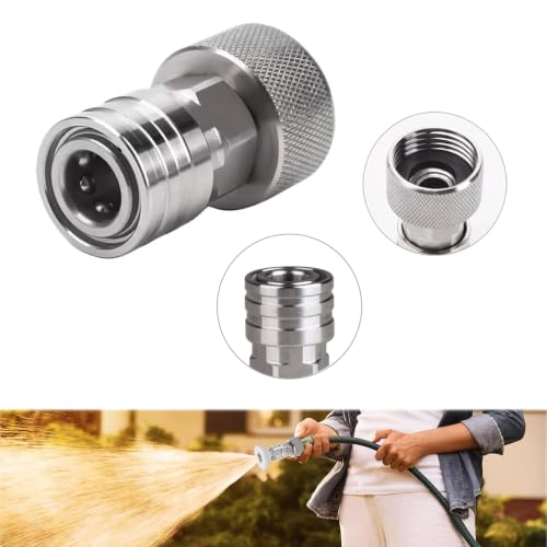 Sawxnio 2PCS Pressure Washer Adapter Set, 3/4" GHT to 1/4" Quick Connect, Garden Hose to Pressure Washer Adapter, for Power Washer Car Washing Nozzle & Sprayer by Sawxnio - Used condition - Image 3