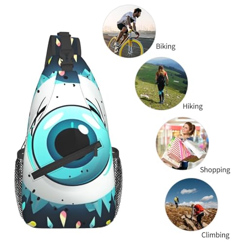 Bolso cruzado deportivo para hombres y mujeres negro miniatura 6