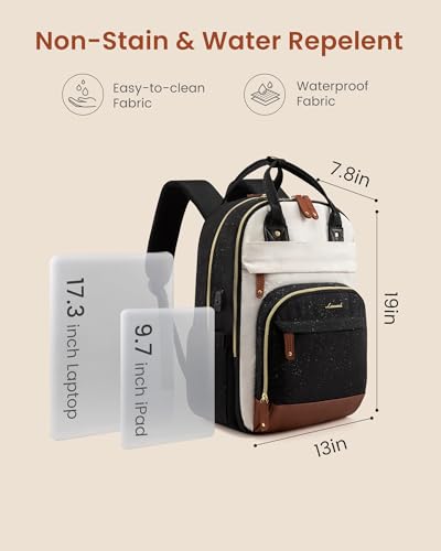 Image of LOVEVOOK Laptop Backpack for Women, Travel Backpacks Work Anti-Theft Bag, Backpack Purse, Conputer bags with USB, Waterproof