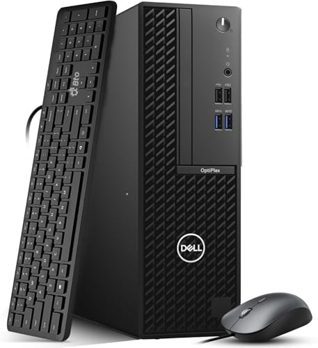 Dell OptiPlex SFF Desktop PC | Intel Core i5-10th Gen up to 4.5GHz | 16GB RAM | 512GB SSD | Built-in WiFi | Keyboard Mouse | Business Office Computer | Windows 11 Pro (Renewed)