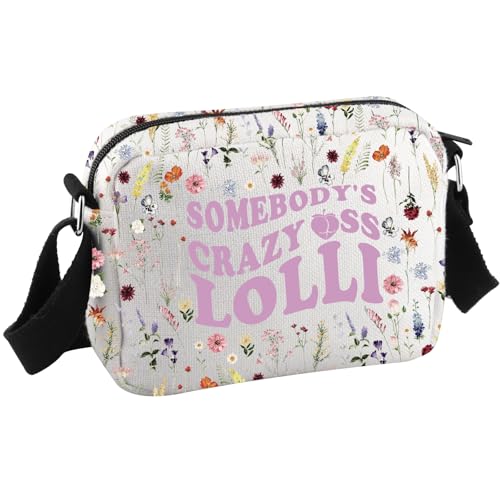 Lolli Gift Grandma Birthday Mother’s Day Gift Floral Lolli Crossbody Bag for Grandma Travel Bag