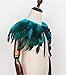 L'VOW Fashion Kids Rooster Feather Capes Stole Shawl Iridescent for Game Party Hallowmas (Blue-Ro)
