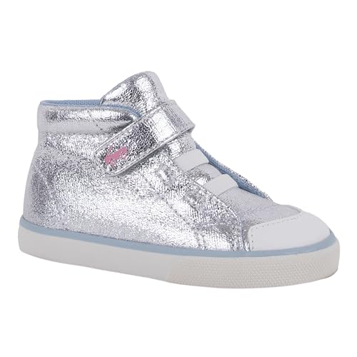 See Kai Run Basics - Drew - High Top Sneaker for Kids, Silver, Toddler 9