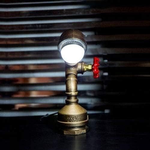 Miniatura 2 de WOCOYO TDD - Lámpara de escritorio steampunk para la industria, lámpara de mesa de tubería de agua, lámpara de mesa retro con tubos de agua, luz de