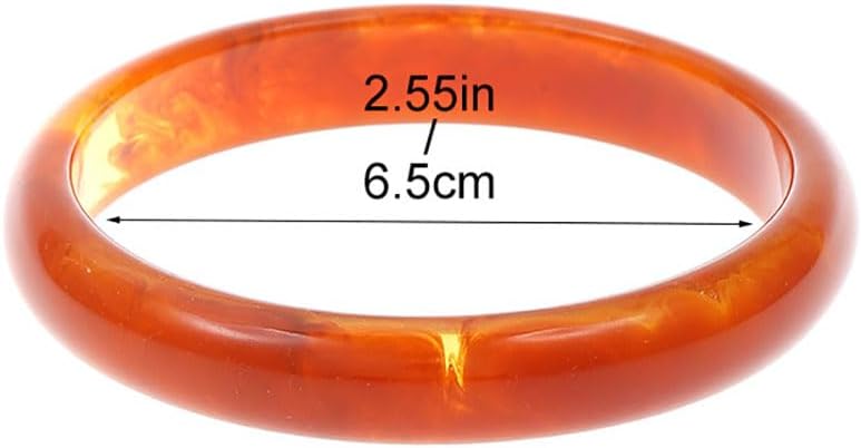 Colorful Acrylic Resin Bangle Bracelet Wristbands Stackable Acrylic Women's Bracelet Vintage Geometric Colorful Round Bangle Bracelet Jewelry for Women - Image 4