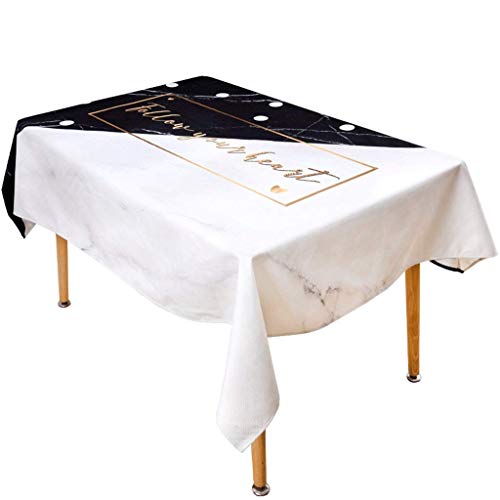 Nappe effet marbre chic nappe rectangulaire moderne 220x140 cm pour salon - 2
