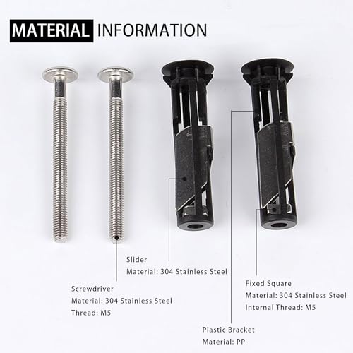 JDCMEI Fissaggi WC Sedile 2 pezzi Viti per sedile