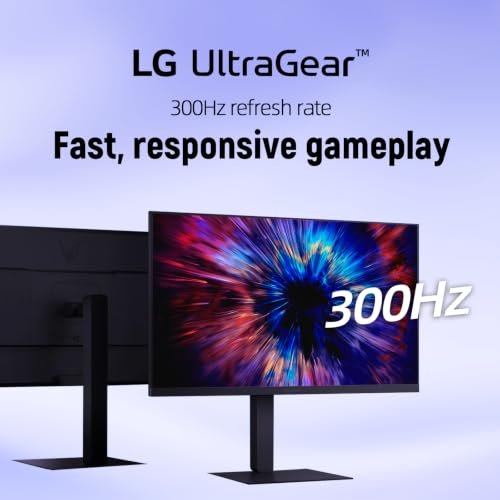 Image of LG 27 inch Ultragear QHD (2560 x 1440) IPS Gaming Monitor, 300Hz, 1ms, NVIDIA G-Sync, AMD FreeSync Premium, VESA DisplayHDR 400, HDMI 2.1, USB Type-C, Tilt /Height /Swivel /Pivot Stand, Black