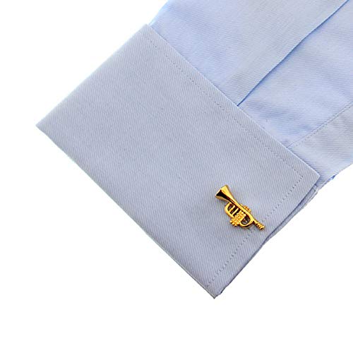 Mancuernillas clásicas doradas para hombre KnBoB miniatura 4