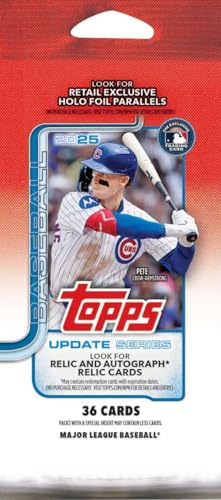 2025 Topps Update Baseball MASSIVE Factory Sealed JUMBO FAT CELLO Pack with (36) Brand New Mint Cards! Look for Autos Relics Rookies Parallels Insert Black Gold & Retail Exclusive HOLO PARALLELS!