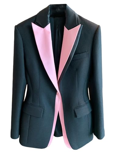 Manteau formel à revers en pointe et blazer de costume femme cintré