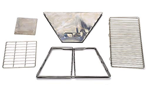 Quick Grill Medium: Original Folding Charcoal Bbq Grill Made From Stainless Steel/Carrying Bag For Backpacking Included / #TOP6