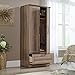 Sauder HomePlus Bedroom Armoire Wardrobe Closet Clothes Storage with Hanging Rail, Pantry Storage Cabinet with Storage Drawer, in Salt Oak