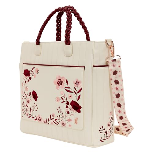 Bolso Tote floral crema y rojo Loungefly miniatura 2
