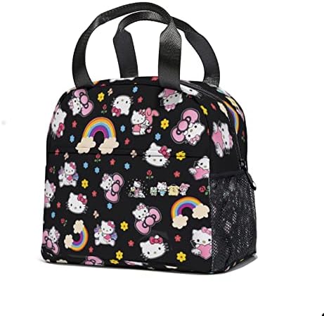 Annkoifu Cute Lunch Bag - Cartoon Lunch Box For Girls Boys - Reusable Insulated Womens Lunch Tote For Work School