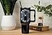 Silver Buffalo The Addams Family Wednesday On Wednesdays We Wear Black Stainless Steel Tumbler with Handle and Straw, Fits in Standard Cup Holder, 40 Ounces