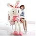LEIhhdy 50-120 cm Simpatico Coniglio Peluche Bambola per Bambini Bambola Cuscino per Dormire Grande Bambola Ragazza Regalo di Compleanno Ragazza 100 cm A