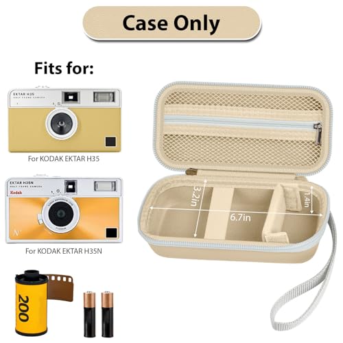Estuche para cámara digital compatible con Kodak Ektar H35, Beige miniatura 2