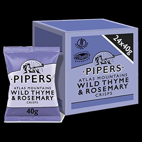 Pipers Crisps Atlas Mountain Wild Thyme & Rosemary (Pack of 24) Cover