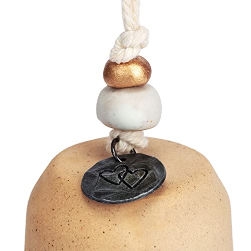 Demdaco Friends Forever Peach 2.5 Inch Stoneware And Wood Mini Inspired Bell #TOP1