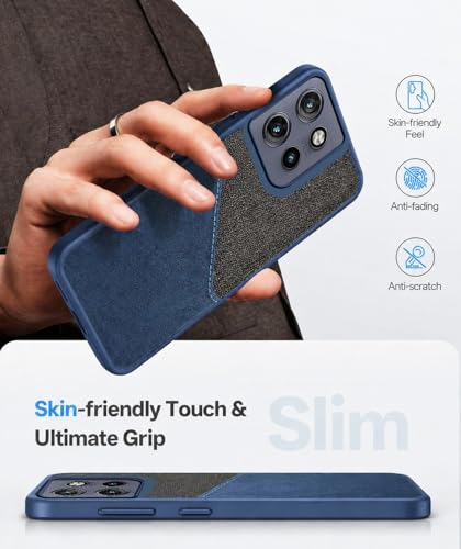 Image of Jkobi Back Cover Case for Motorola Moto Edge 50 Neo (Dual PU Leather Stitch | Professional Minimalist | Soft and Flexible)