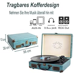 Tourne-Disque Portable Vintage, Portable Platine Vinyle à Trois Vitesses 33/45/78 TR/Min, Tourne-Disque Bluetooth avec 2… - Les Beatles, Paul McCartney, John Lennon, RIngo Starr, George Harrison Tourne-Disque Portable Vintage, Portable Platine Vinyle à Trois Vitesses 33/45/78 TR/Min, Tourne-Disque Bluetooth avec 2… – Image 4