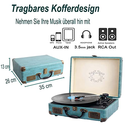 Tourne-Disque Portable Vintage, Portable Platine Vinyle à Trois Vitesses 33/45/78 TR/Min, Tourne-Disque Bluetooth avec 2… - Les Beatles, Paul McCartney, John Lennon, RIngo Starr, George Harrison Tourne-Disque Portable Vintage, Portable Platine Vinyle à Trois Vitesses 33/45/78 TR/Min, Tourne-Disque Bluetooth avec 2… – Image 5