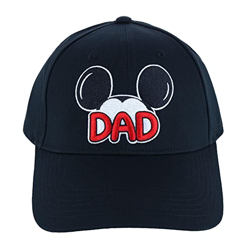 Jerry Leigh Disney Men's Mickey Mouse Dad Baseball Cap, Black