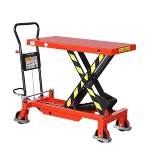 Piattaforma di sollevamento idraulica manuale a forbice, carrello portatile per auto per piccoli veicoli, sistema a base piatta per garage e officina