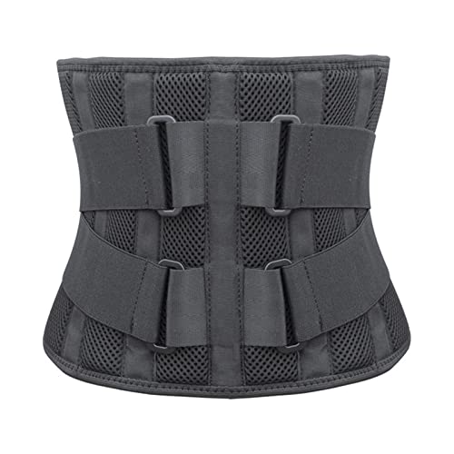 Faja Lumbar Transpirable para la Espalda Baja, corsé ortopédico de Cintura, descompresión de Columna Vertebral, Entrenador de Cintura para Entrenamiento Deportivo, Alivio del Dolor (Color: Negro, Tal