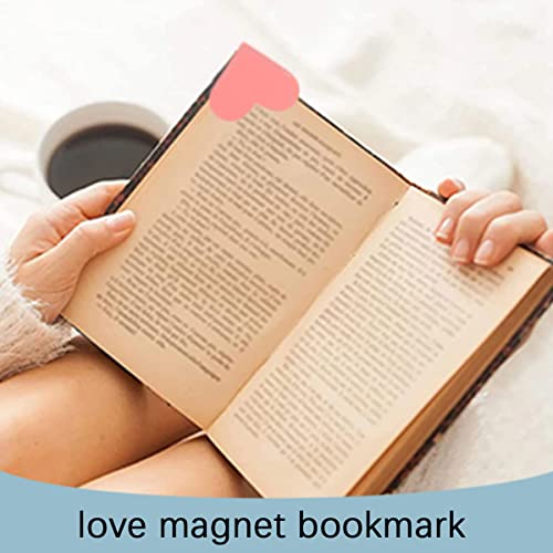 Ladaypoa 6 Pcs Leather Heart Bookmark For Women, Cute Book Marks For Reading Lovers Personalized Vintage Corner Page Bookmark, Handmade Book Reading Accessories Gift #TOP6