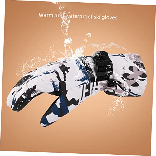 Adorainbow 1 Par luvas de esqui luvas para homens luva isolada luvas impermeáveis luva de luvas de t