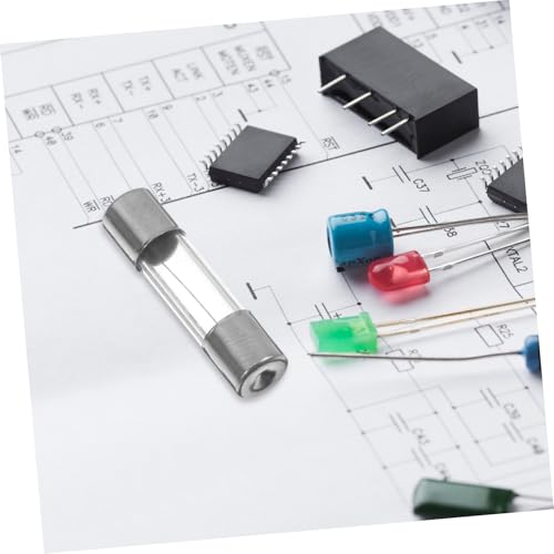 Kit de 100 fusibles de vidrio VILLCASE con porta-fusibles, acción rápida, protección confiable para circuitos y reemplazo fácil, diseño transparente miniatura 6