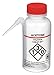 Lab Safety Wash Bottle, 4 PK, LDPE, Wide Mouth, Vented, Capacity: 8 oz. - 24J879 (Pack of 2)