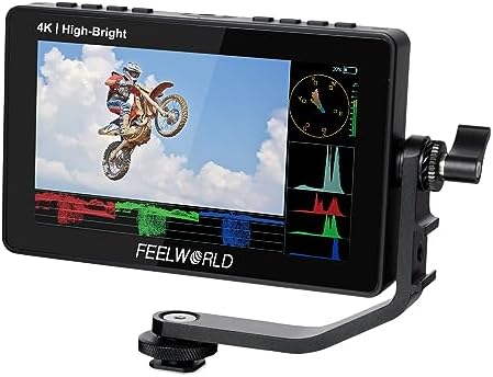 FEELWORLD F5PROX kamera Field Monitor 5,5 cala 1600 Nit ekran dotykowy 3D LUT 1920 x 1080 IPS 4K HDMI DSLR Camera Monitor F970 zewnętrzny zestaw montażowy