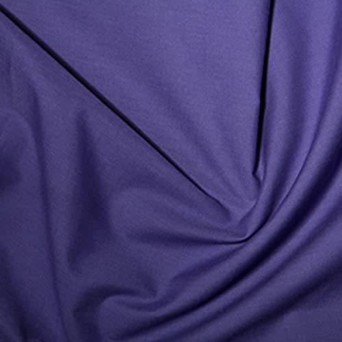 Tissu popeline polycoton violet pour loisirs créatifs couture tissu uni 112cm x 5m