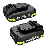 SnapFresh 20V 2.0Ah Battery 2-Pack (Not Works with Other Brands), Fast Charging Compatible Chargers (BBT-DC20A)