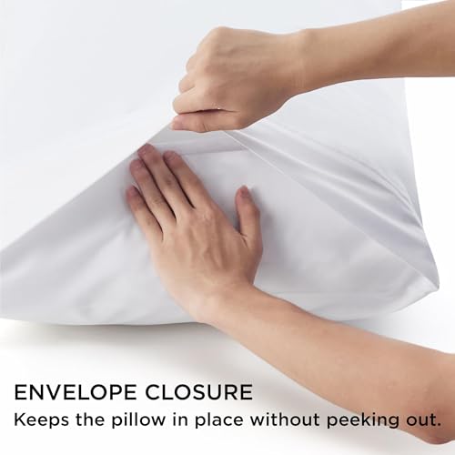ZPECC White Pillow Cases Bulk 48 Pack - Standard Pillowcases with Envelope Closure, Soft Brushed Microfiber Pillow Cover for Hotel Airb&bs Hospital Bedding Essential