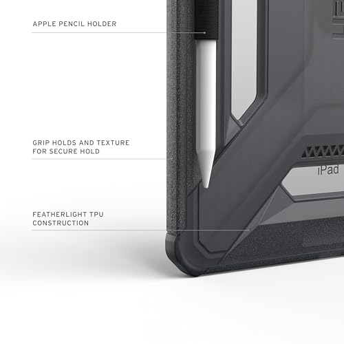 Image of URBAN ARMOR GEAR UAG Designed for iPad A16 Case Fits 11 inch 11th Gen 2025, 10.9 inch 10th Gen 2022 (A3354 A3355) Scout LT - Secure Grip Kids Family Friendly Military Grade Drop Protection Cover, Ash