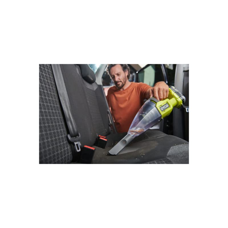 RYOBI Pack Aspirateur à Main RHV18-0 18V One+ 600ml sans Batterie ni Chargeur + Kit 4 Accessoires RAK04FC, Filtre Lavable, léger et performant pour Un Nettoyage Optimal.