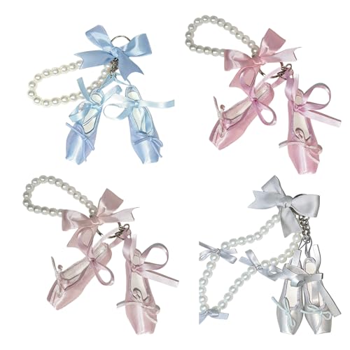 Accesorio de viaje diario estilo ballet con perlas y lazo 3