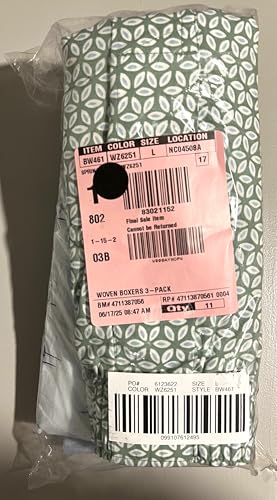 J.Crew 3 Pack Mens Underwear Cotton Boxer Shorts Size LARGE Woven Boxers (Print)2