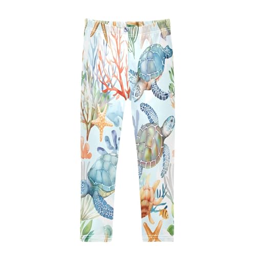 Toddler Girls Leggings Printed Yoga Pants Leggings Sea Turtles for Kids