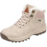 [Mishansha] スノーブーツ メンズ レディース 防寒 防水 冬靴 ボア 防滑 厚底 防寒靴 軽量 登山靴 トレッキング ハイキング 雪靴 保温, ベージュ, 24.0 cm