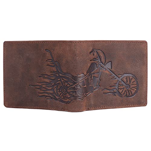 LONDON ALLEY Biker Vintage Brown Men's Leather Wallet 6 41I4EsAI9ZS